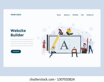 Web Design Landing page template. Modern flat design concept of web page design for website and mobile website. Vector illustration concept