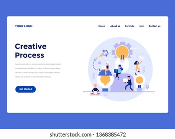 Web Design Landing page template. Modern flat design concept of web page design for website and mobile website. Vector illustration concept