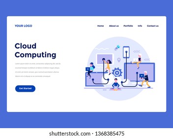 Web Design Landing page template. Modern flat design concept of web page design for website and mobile website. Vector illustration concept