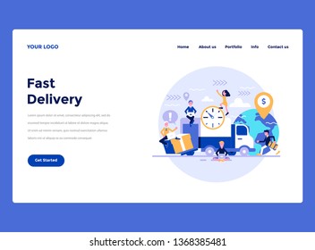 Web Design Landing page template. Modern flat design concept of web page design for website and mobile website. Vector illustration concept