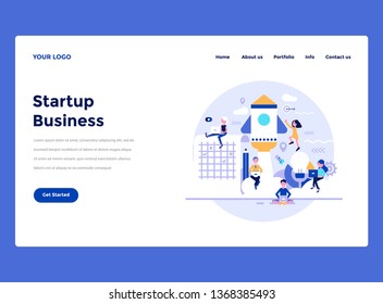 Web Design Landing page template. Modern flat design concept of web page design for website and mobile website. Vector illustration concept