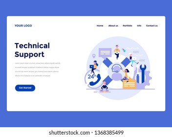 Web Design Landing page template. Modern flat design concept of web page design for website and mobile website. Vector illustration concept