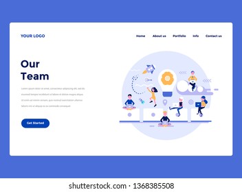 Web Design Landing page template. Modern flat design concept of web page design for website and mobile website. Vector illustration concept