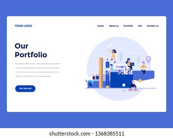 Web Design Landing page template. Modern flat design concept of web page design for website and mobile website. Vector illustration concept