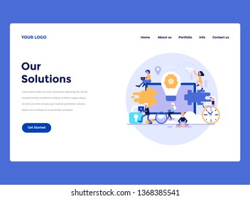 Web Design Landing page template. Modern flat design concept of web page design for website and mobile website. Vector illustration concept