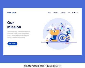 Web Design Landing page template. Modern flat design concept of web page design for website and mobile website. Vector illustration concept