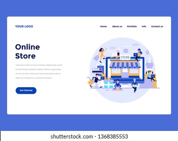 Web Design Landing page template. Modern flat design concept of web page design for website and mobile website. Vector illustration concept