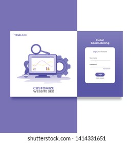 Web Design Landing page template. Modern flat design concept of web page design for website and mobile website. Vector illustration concept