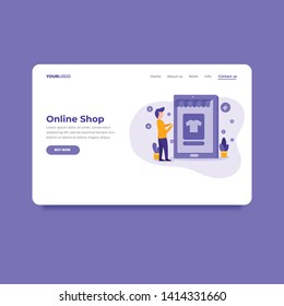 Web Design Landing page template. Modern flat design concept of web page design for website and mobile website. Vector illustration concept