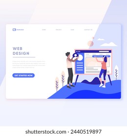 Web design landing page template vector design in eps 10