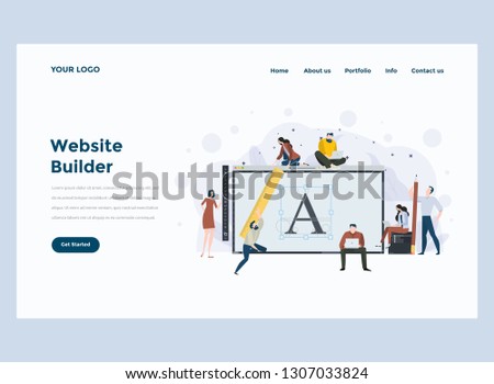 Web Design Landing page template. Modern flat design concept of web page design for website and mobile website. Vector illustration concept