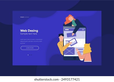 Web design landing page vector design in eps 10