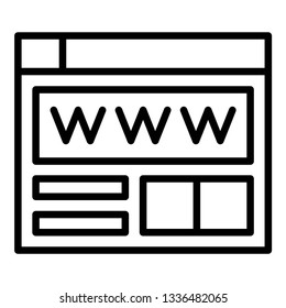 web design layout icon design with creative modern concept and black and white outline style logo shape for pictogram, website, technology, web button design vector eps 10 - Vector 