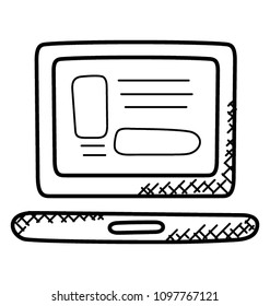 Web design layout icon doodle 
