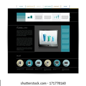 Web design layout template. 