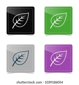 Web design of leaf icon. Vector illustration