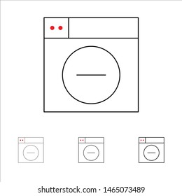 Web, Design, Less, minimize Bold and thin black line icon set. Vector Icon Template background