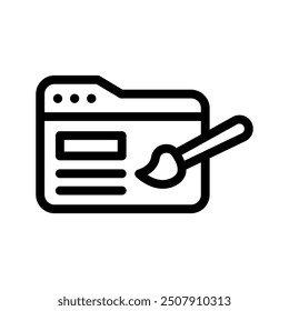 web design line icon illustration vector graphic. Simple element illustration vector graphic, suitable for app, websites, and presentations isolated on white background