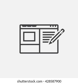 Web design line icon, outline vector logo illustration, linear pictogram isolated on white