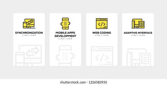 WEB DESIGN LINE ICON SET