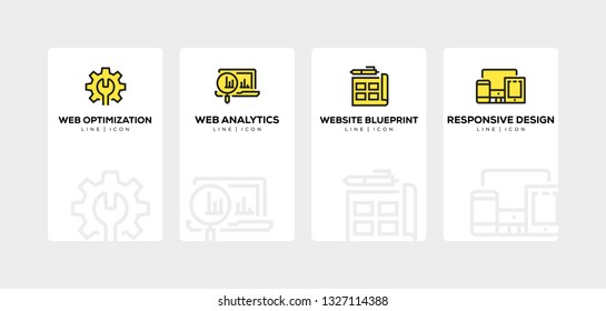 WEB DESIGN LINE ICON SET