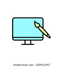 Web design line icon. Simple element illustration. Web design concept outline symbol design.
