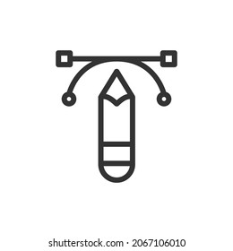 Web design line icon. Web symbol for web and apps. Sign design in outline style. Web design stroke object.