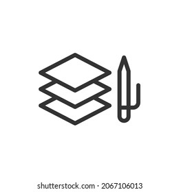 Web design line icon in trendy style. Stroke vector pictogram isolated on a white background. Web design premium outline icons.