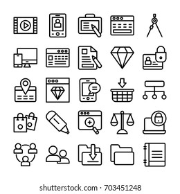 Web Design Line Vector Icons 9