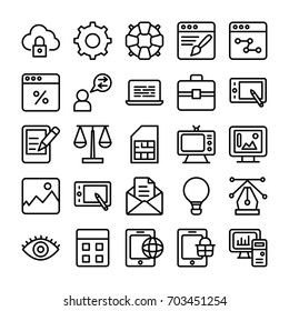 Web Design Line Vector Icons 1
