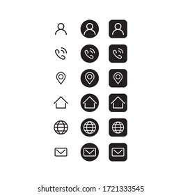 Web design linear social icons