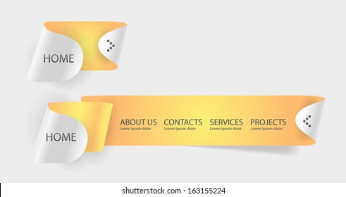 Web Design Menu Navigation Bar Website