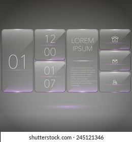 Web design Menu template. EPS 10. Vector