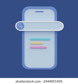 Web design and mobile application concept. Realistic 3d object cartoon style.