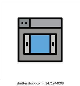 Web, Design, Mobile  Flat Color Icon. Vector icon banner Template