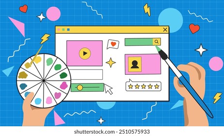 Ilustración de concepto moderno Diseño web