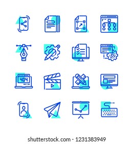 Web Design modern icon set