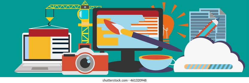 Web design. Modern illustration