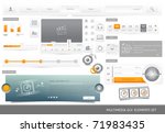 Web Design multimedia GUI elements set.
