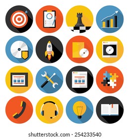 Web design objects, office, business and marketing items