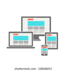 web design on different devices