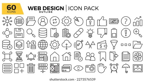 Web design (outline) icons set.
The collections include for web design,app design, software design, presentations,marketing,communications,ui design and other.
