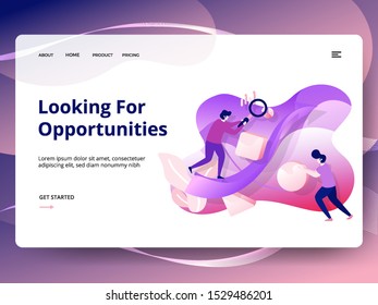 Web design page templates for Looking For Opportunities. Concepts for website and mobile app development. Modern style vector illustration.