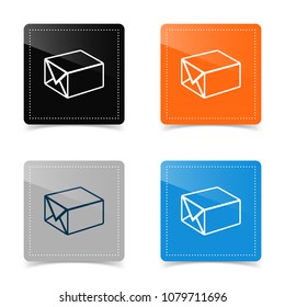 Web design of parcel icon. Vector illustration
