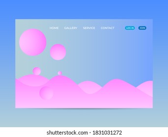web design with pink and bluecolor