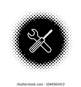 Web design of service tools icon. Vector illustration