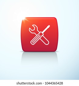 Web-Design von Dienstwerkzeugen Symbol. Vektorgrafik