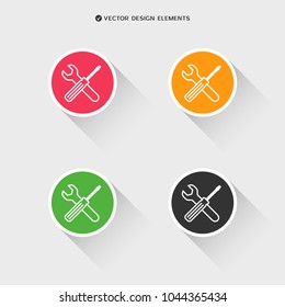 Web design of service tools icon. Vector illustration