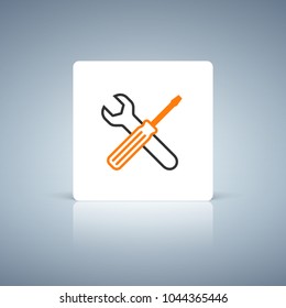 Web design of service tools icon. Vector illustration
