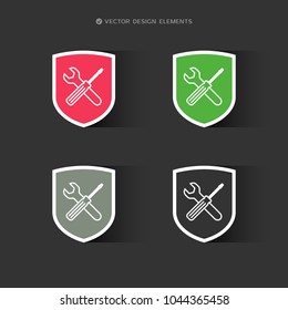 Web-Design von Dienstwerkzeugen Symbol. Vektorgrafik